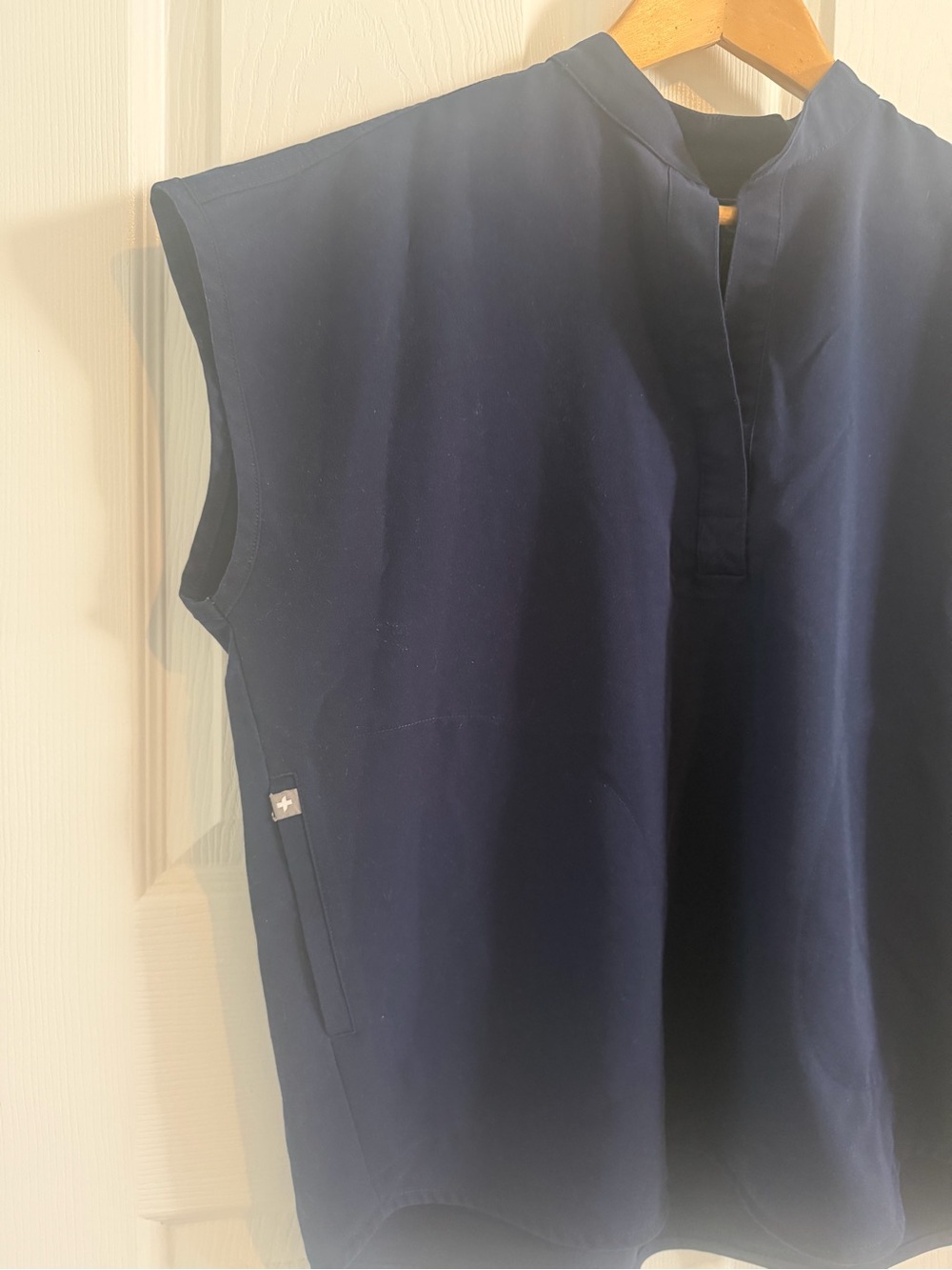 Figs Navy Rafaela Oversized Scrub Top - Picture 2 of 5